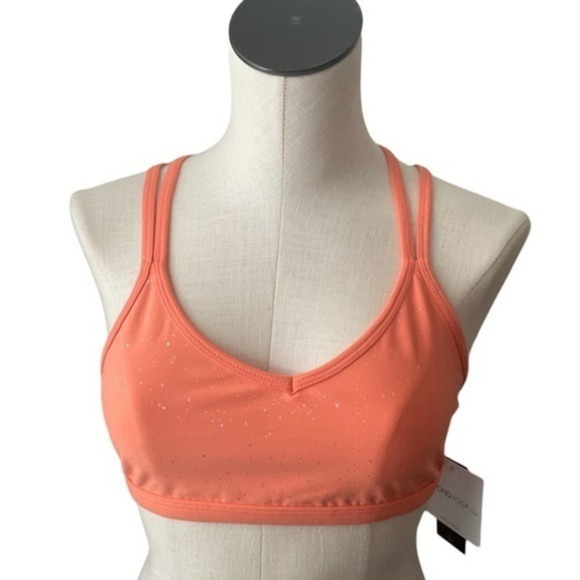 Beyond Yoga Double Back Alloy Speckled
Bra Orange Blossom Obird NEW Size Large - Picture 1 of 6
